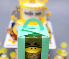 HỘP CUPCAKE XANH LƠ