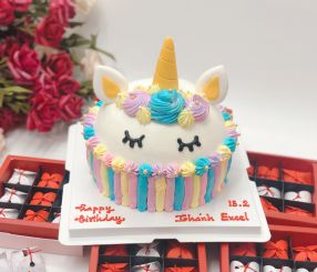 Kỳ lân Unicorn cầu vồng 16 hộp vuông 