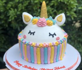 Kỳ lân Unicorn cầu vồng hộp tròn 25