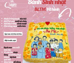 Bánh sinh nhật BLTM vẽ hình