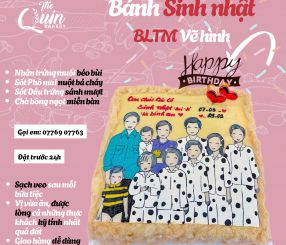 Bánh sinh nhật BLTM vẽ hình 9