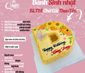 Bánh sinh nhật BLTM chữ cái theo tên