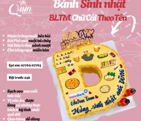 Bánh sinh nhật BLTM Chữ cái theo tên 1