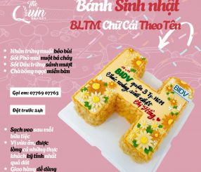 Bánh sinh nhật BLTM Chữ cái theo tên 5