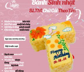 Bánh sinh nhật BLTM Chữ cái theo tên 9