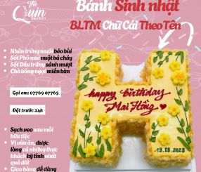 Bánh sinh nhật BLTM Chữ cái theo tên 11