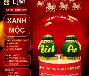 Mã Đáo Thành Công 12 Xu-Bản Mệnh Xanh Mộc 