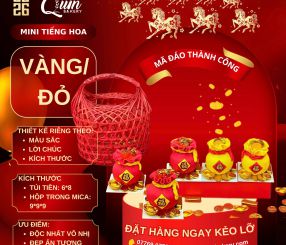 Mã Đáo Thành Công Mini Tiếng Hoa Vàng/Đỏ