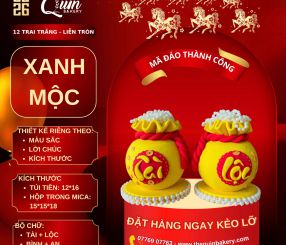 Mã Đáo Thành Công 12 Trai Trắng-Liễn Tròn Xanh Mộc