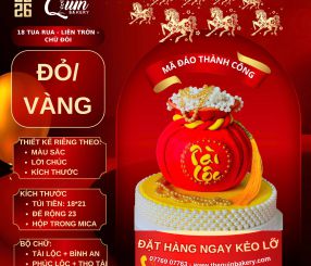 Mã Đáo Thành Công 18 Tua Rua-Liễn Tròn-Chữ Đôi Đỏ Vàng