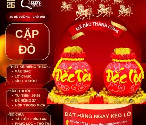 Mã Đáo Thành Công 25 Đế Vuông-Chữ Đôi Cặp Đỏ