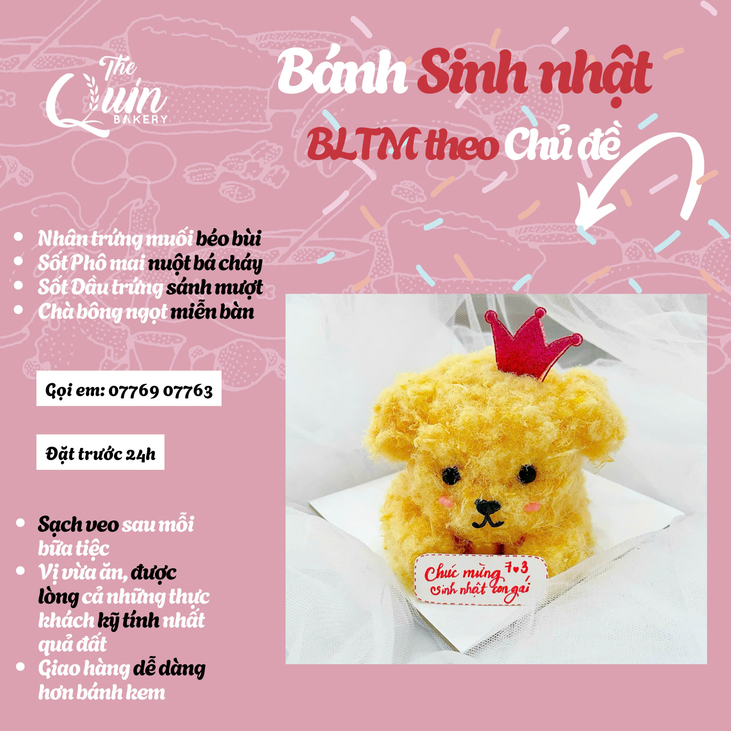 Bánh sinh nhật BLTM theo Chủ đề 1