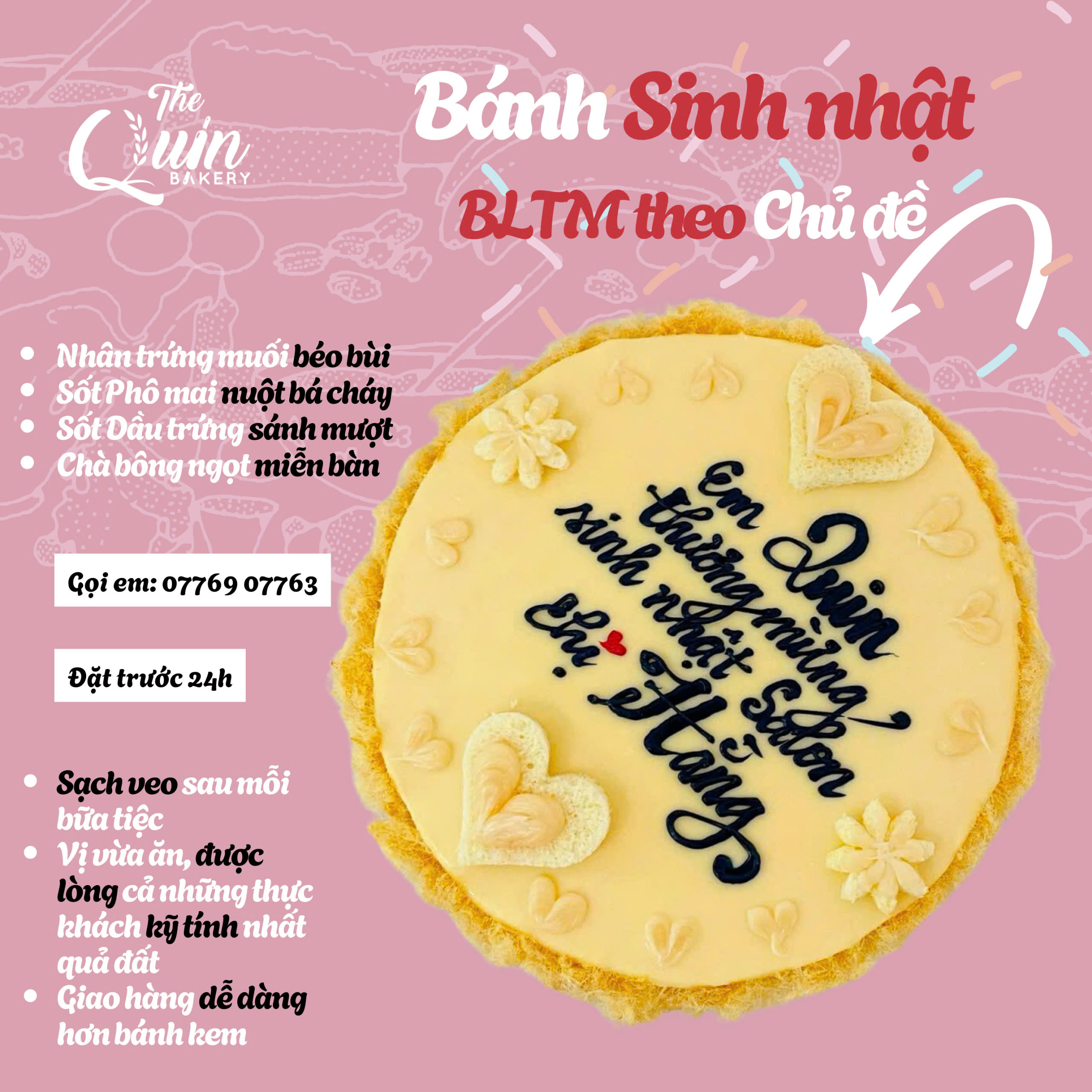 Bánh sinh nhật BLTM theo Chủ đề 4